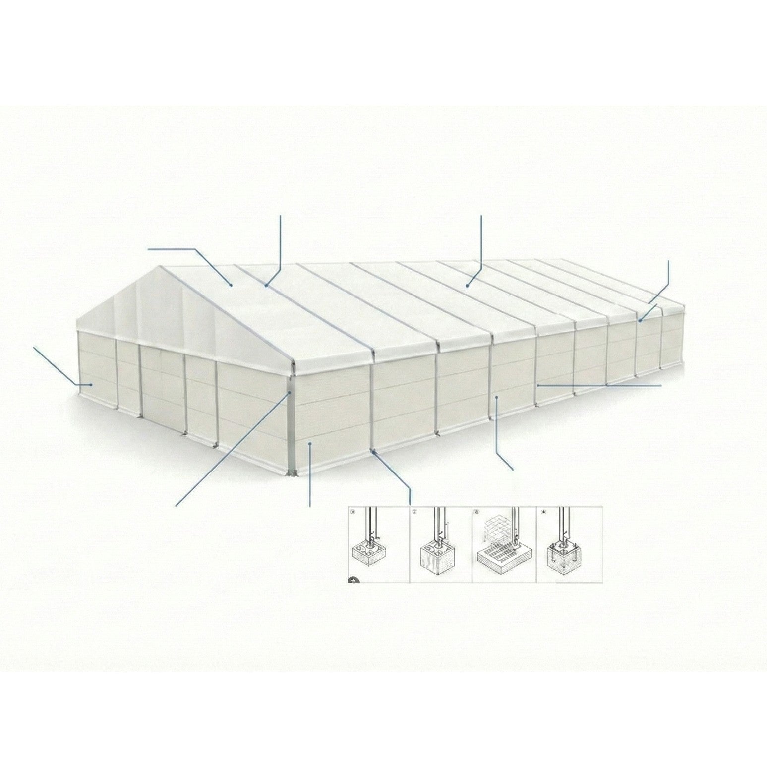Montažna hala 10x30m visina 4.5m Sendvič panel zid